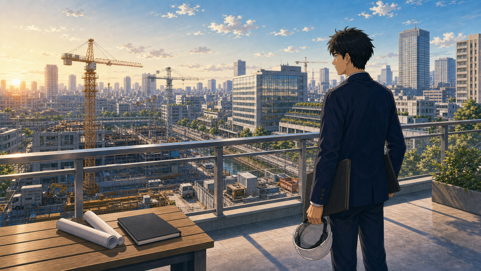 建設業界の転職機会を見極めながら都市を見つめる建築技術者