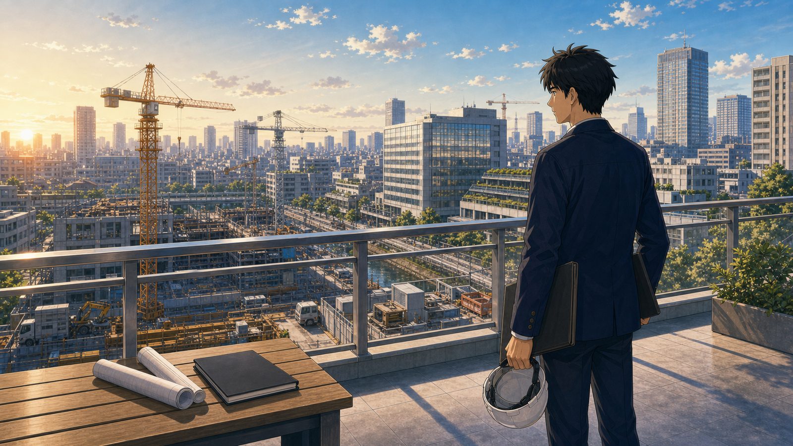 建設業界の転職機会を見極めながら都市を見つめる建築技術者